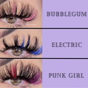 Mink Lashes with Color 25mm